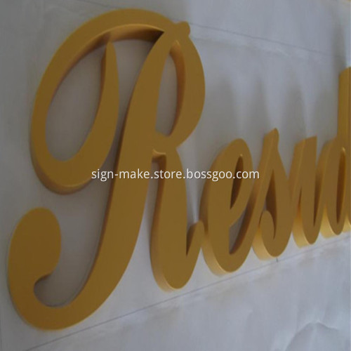 Custom Brass Flat Cut Letter Signs